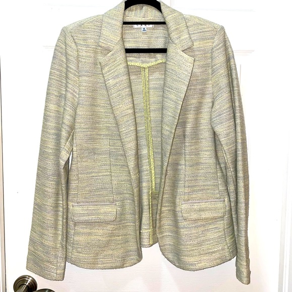 Cabi Sports Jacket. Cream, blue and yellowish color. - Picture 1 of 2